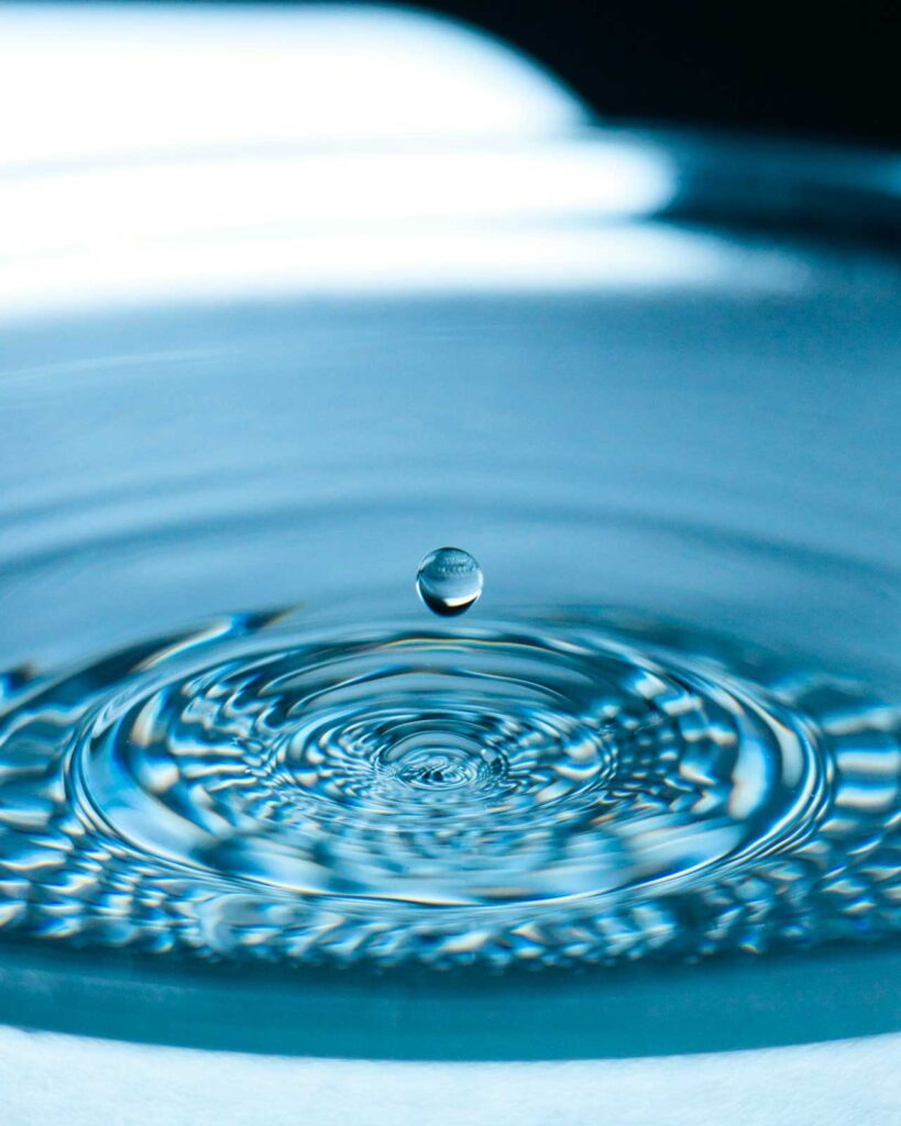 drop in the water